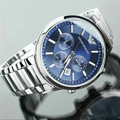 Emporio Armani Renato Chronograph Blue Dial Men's Watch